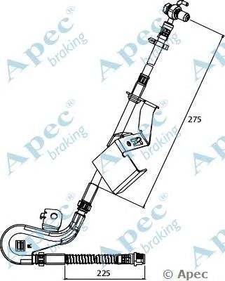 APEC BRAKING hos3907 -  Тормозной шланг